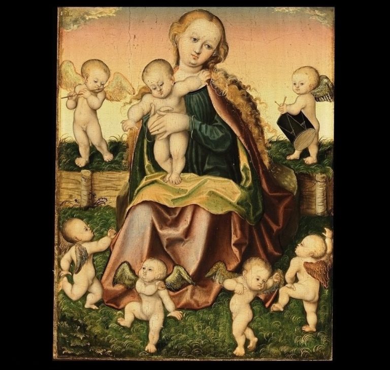 Virgin and Child with Dancing Angels - Lucas Cranach the Elder - Wavel Royal Castle
