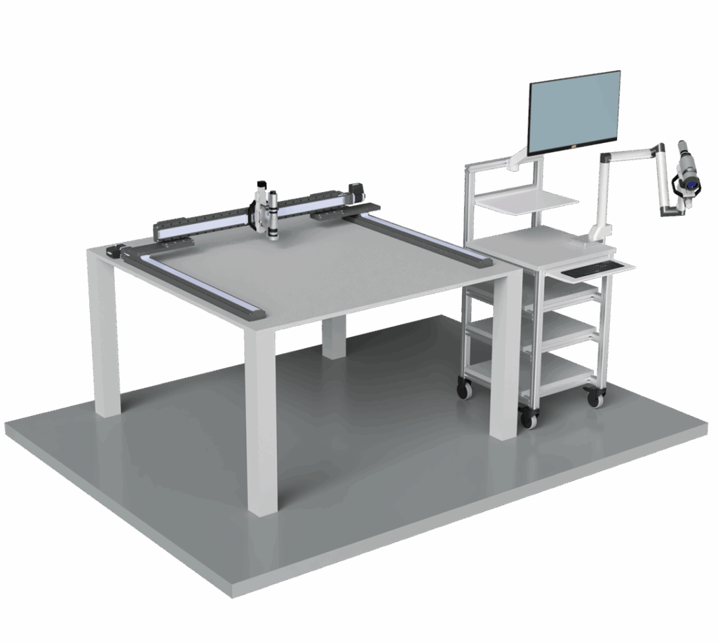 HIROX microscope stand table gantry with flexible arm